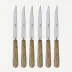 Lavandou Olive Tree Wood Set Of 6 Steak Knives