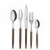Jonc Dark Wood 5-Pc Setting (Dinner Knife, Dinner Fork, Soup Spoon, Salad Fork, Teaspoon)