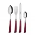 Numero 1 Burgundy 4-Pc Setting (Dinner Knife, Dinner Fork, Soup Spoon, Teaspoon)