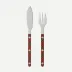 Bistrot Shiny Tartan Red Fish Set 8.25"