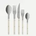 Bistrot Vintage Pearly Pearl 5-Pc Setting (Dinner Knife, Dinner Fork, Soup Spoon, Salad Fork, Teaspoon)