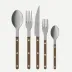 Bistrot Vintage Pearly Brown 5-Pc Setting (Dinner Knife, Dinner Fork, Soup Spoon, Salad Fork, Teaspoon)