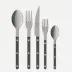 Bistrot Vintage Pearly Dark Grey 5-Pc Setting (Dinner Knife, Dinner Fork, Soup Spoon, Salad Fork, Teaspoon)