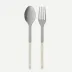 Bistrot Vintage Pearly Pearl 2-Pc Serving Set 10.25" (Fork, Spoon)