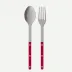 Bistrot Vintage Pearly Red 2-Pc Serving Set 10.25" (Fork, Spoon)