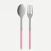 Bistrot Vintage Pearly Soft Pink 2-Pc Serving Set 10.25" (Fork, Spoon)