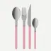 Bistrot Vintage Pearly Soft Pink 24-Pc Flatware Set (6x dinner knives, dinner forks, soup spoons, teaspoons)