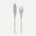 Bistrot Vintage Pearly Pearl Fish Set 8.25" (Knife, Fork)