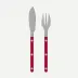 Bistrot Vintage Pearly Red Fish Set 8.25" (Knife, Fork)