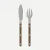 Bistrot Vintage Pearly Brown Fish Set 8.25" (Knife, Fork)