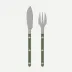 Bistrot Vintage Pearly Dark Green Fish Set 8.25"
