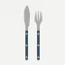 Bistrot Vintage Pearly Steel Blue Fish Set 8.25" (Knife, Fork)