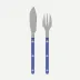Bistrot Vintage Pearly Lapis Blue Fish Set 8.25" (Knife, Fork)