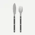 Bistrot Vintage Pearly Dark Grey Fish Set 8.25" (Knife, Fork)