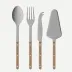 Bistrot Vintage Pearly Caramel Set Of 4 Serving Pieces (Serving Spoon, Serving Fork, Cheese Knife Large, Tart Slicer)