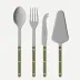 Bistrot Vintage Pearly Olive Set Of 4 Serving Pieces (Serving Spoon, Serving Fork, Cheese Knife Large, Tart Slicer)