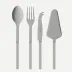 Bistrot Vintage Pearly Grey Set Of 4 Serving Pieces (Serving Spoon, Serving Fork, Cheese Knife Large, Tart Slicer)