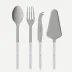 Bistrot Vintage Pearly White Set Of 4 Serving Pieces (Serving Spoon, Serving Fork, Cheese Knife Large, Tart Slicer)