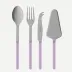 Bistrot Vintage Pearly Lilac Set Of 4 Serving Pieces (Serving Spoon, Serving Fork, Cheese Knife Large, Tart Slicer)