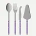 Bistrot Vintage Pearly Purple Set Of 4 Serving Pieces (Serving Spoon, Serving Fork, Cheese Knife Large, Tart Slicer)