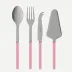 Bistrot Vintage Pearly Soft Pink Set Of 4 Serving Pieces (Serving Spoon, Serving Fork, Cheese Knife Large, Pie/Tart Server)