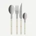 Bistrot Vintage Pearly Pearl 48-Pc Flatware Set (12x dinner knives, dinner forks, soup spoons, teaspoons)