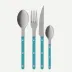 Bistrot Vintage Pearly Turquoise 48 Pieces Cutlery Set 9.25"
