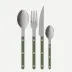 Bistrot Vintage Pearly Dark Green 48 Pieces Cutlery Set 9.25"