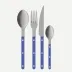 Bistrot Vintage Pearly Lapis Blue 48-Pc Flatware Set (12x dinner knives, dinner forks, soup spoons, teaspoons)