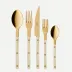 Bistrot Gold Horn Faux Horn 5 Pieces Cutlery Set