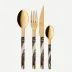 Bistrot Gold Dune Dune Black 48 Pieces Cutlery Set 9"1/4
