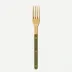 Bistrot Gold Solid Green Fern Dinner Fork 8"1/2