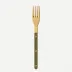 Bistrot Gold Solid Green Fern Salad Fork 7"1/2