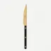 Bistrot Gold Solid Black Dessert Knife 8"