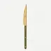 Bistrot Gold Solid Green Fern Dessert Knife 8"