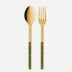 Bistrot Gold Solid Green Fern Serving Set 10"1/4