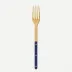 Bistrot Gold Solid Navy Blue Serving Fork 10"1/4