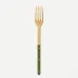 Bistrot Gold Solid Green Fern Serving Fork 10"1/4