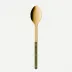 Bistrot Gold Solid Green Fern Serving Spoon 10"1/4