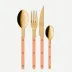 Bistrot Gold Solid Nude Pink 24 Pieces Cutlery Set 9"1/4