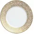 Salamanque Gold White American Dinner Plate Round 10.6 in.
