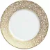 Salamanque Gold White Flat Cake Serving Plate Round 12.2 in.