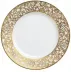 Salamanque Gold White Salad Cake Plate Round 7.7 in.