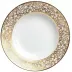 Salamanque Gold White French Rim Soup Plate Round 9.1 in.