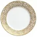 Salamanque Gold White Buffet Plate Round 12.2 in.