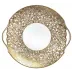 Salamanque Gold White Cake Dish With Handles Round 9.8 in.