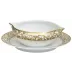 Salamanque Gold White Sauce Boat Round 7.5 in.