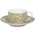 Salamanque Gold White Tea Cup Extra Round 3.4 in.
