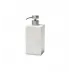 Pietra Marble Soap Dispenser 2.75 x 2.75 x 6.75 White/Silver