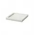 Pietra Marble Soap Dish 5 x 5 x 75 White/Silver